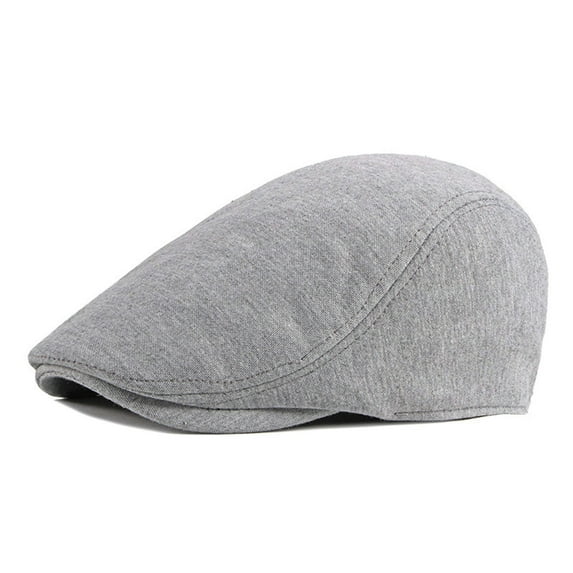 Men's Solid Color Beret Hat, Soft Fit Slouchy Beret for Men, Vintage Style Knit Cap for Spring Autumn Winter Season, Casual Driving Travel Outdoor Activities Beret - Gray2