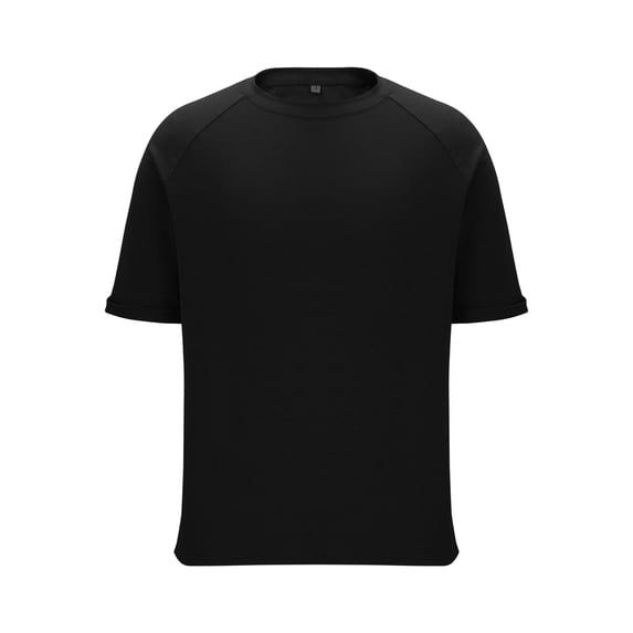 Men's Solid Color Big Size T-Shirt Round-Neck Short Sleeve Casual Lightweight Tees Basic Shirt for Daily Wear