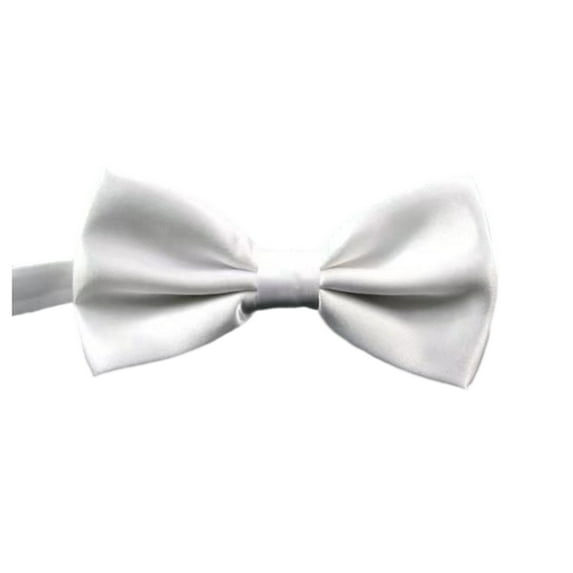Men's Solid Color Bow Tie, Adjustable Length Satin Bowtie for Wedding & Formal Events, Elegant Fashion Accessory for Men and Boys