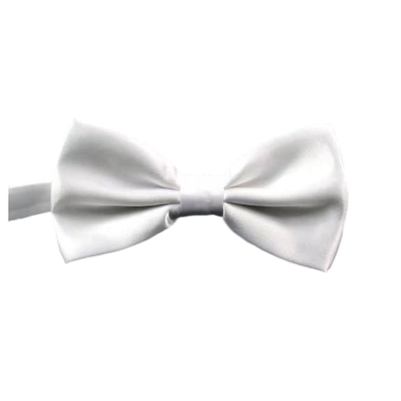 Men's Solid Color Bow Tie, Adjustable Length Satin Bowtie for Wedding & Formal Events, Elegant Fashion Accessory for Men and Boys