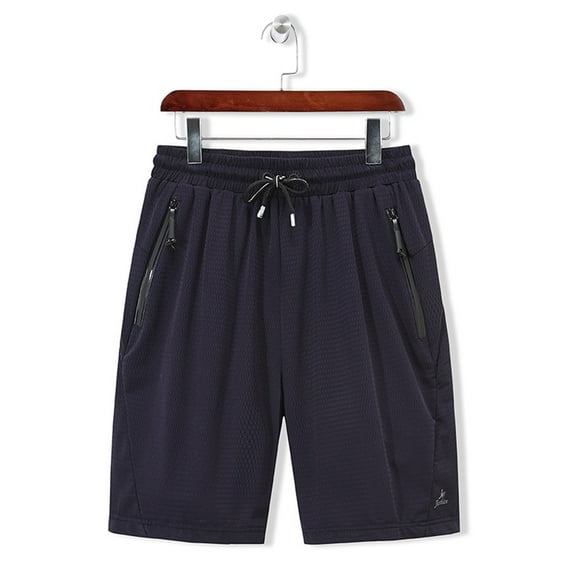 Men's Solid Color Breathable Mesh Quick Dry Elastic 5-point Leisure Sports Beach Pants Dressy Basic Shorts For Men Casual