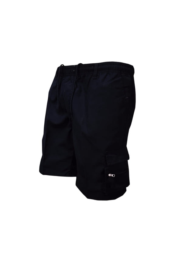 Men's Solid Color Casual Five-Pocket Loose Fit Shorts, Multi-Pocket Outdoor Sports Shorts for Hiking, Training, and Everyday Casual Use,Black,XL