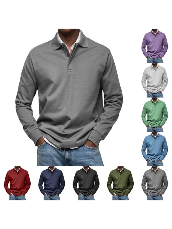Men's Solid Color Casual Lapel Button Half-Cardigan Top Long Sleeve Shirt Tops Outfits Knit Soft Lightweight Breathable Daily Work Streetwear Fashion Essential Gift | JASKFLY,Red L