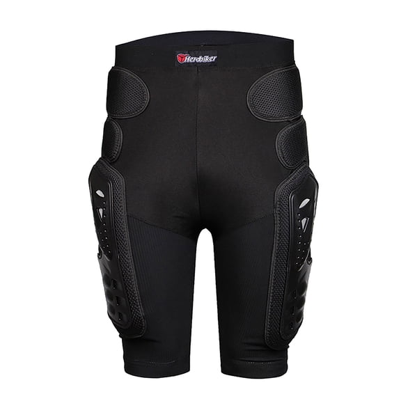 Men's Solid Color Casual Protection Outdoor Motorcycle Riding Armor Breathable Shorts Pants