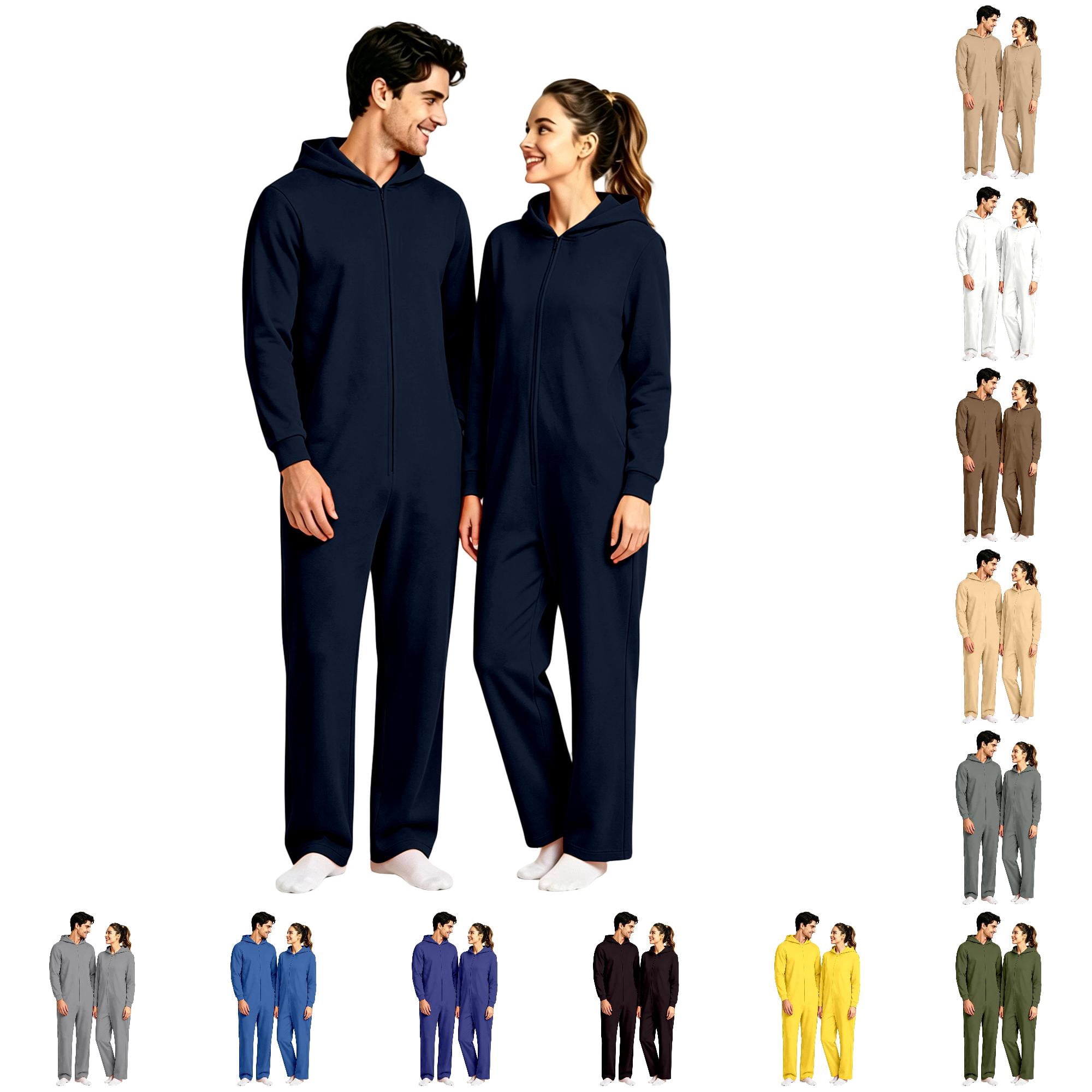 Men's Solid Color Casual Relaxed Fit One-Piece Jumpsuit Overall ...