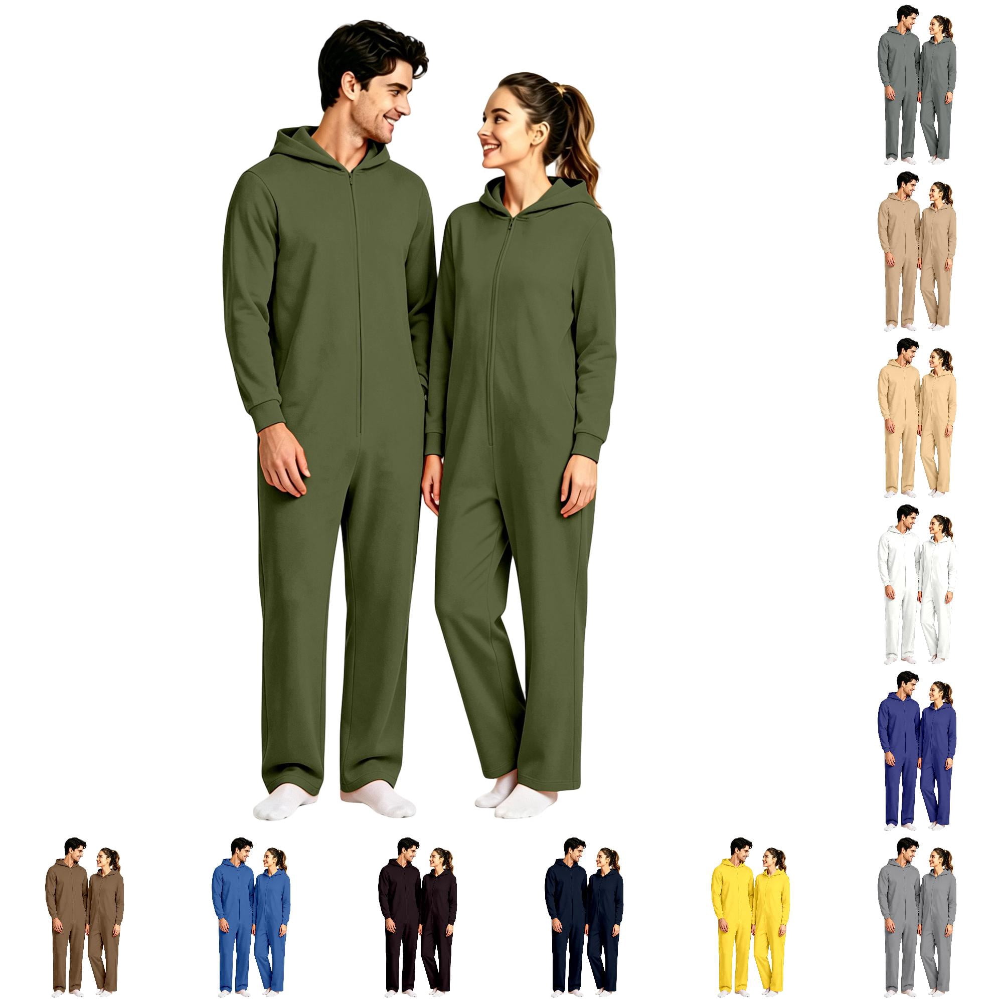 Men's Solid Color Casual Relaxed Fit One-Piece Jumpsuit Overall ...
