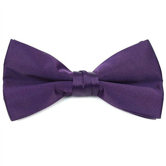Men's Solid Color Clip On Bow Tie