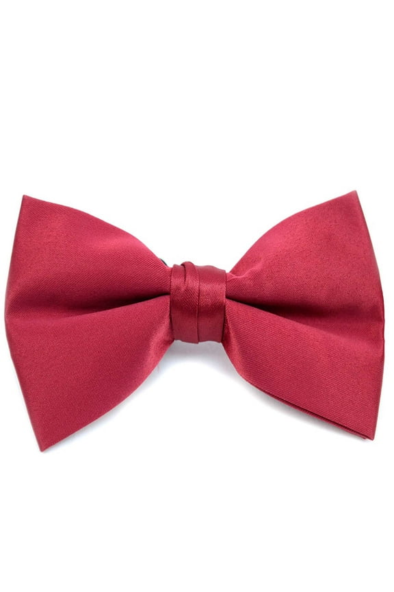 Men's Solid Color Clip On Bow Tie