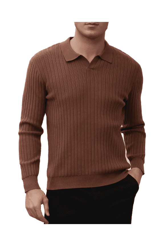 Men's Solid Color Crewneck Sweater, Soft Cotton Blend Long Sleeve Knit Pullover, Lightweight Casual Winter Thermal Top for Business, Office, Daily Wear
