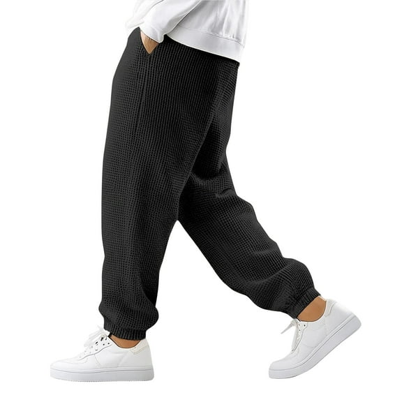 Men's Solid Color Cuff Sweatpants Men's Casual Fashion Sweatpants