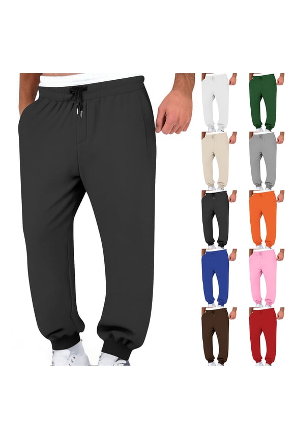 Men's Solid Color Drawstring Elastic Waist Double-Layer Double Pocket Pants, Comfortable Polyester Blend Fabric For Casual Everyday Wear, Relaxed Fit For Versatile | TruBelle,Gray 2XL