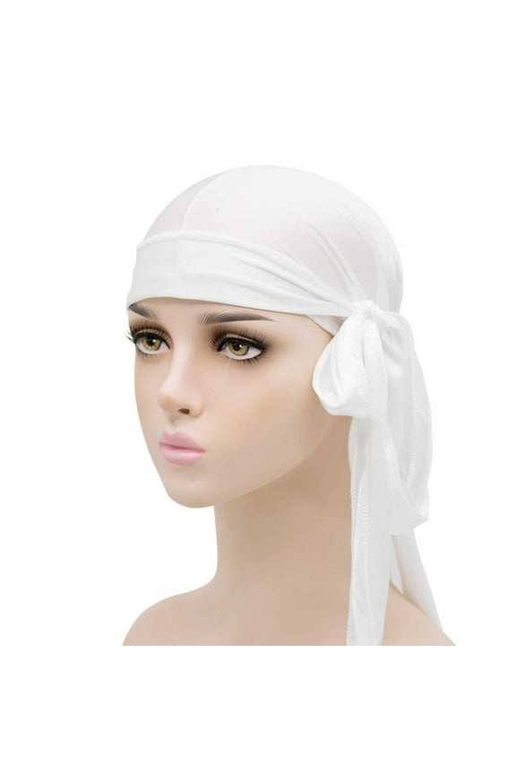 Men's Solid Color Durag Headwrap for Hair Protection and Style - Sweat Absorbing Polyester Headscarf for Sleep and Daily Wear