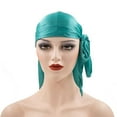 thumbnail image 1 of Men's Solid Color Durag Headwrap for Hair Protection and Style - Sweat Absorbing Polyester Headscarf for Sleep and Daily Wear, 1 of 3