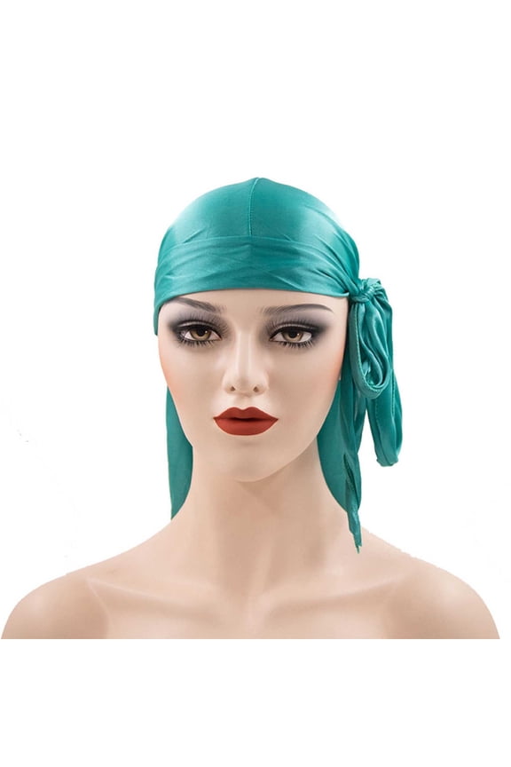 Men's Solid Color Durag Headwrap for Hair Protection and Style - Sweat Absorbing Polyester Headscarf for Sleep and Daily Wear