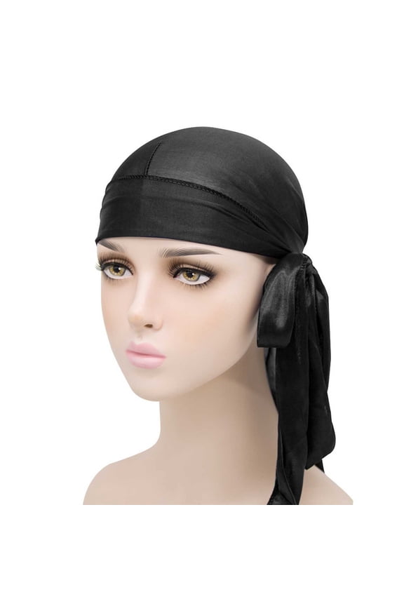 Men's Solid Color Durag Headwrap for Hair Protection and Style - Sweat Absorbing Polyester Headscarf for Sleep and Daily Wear