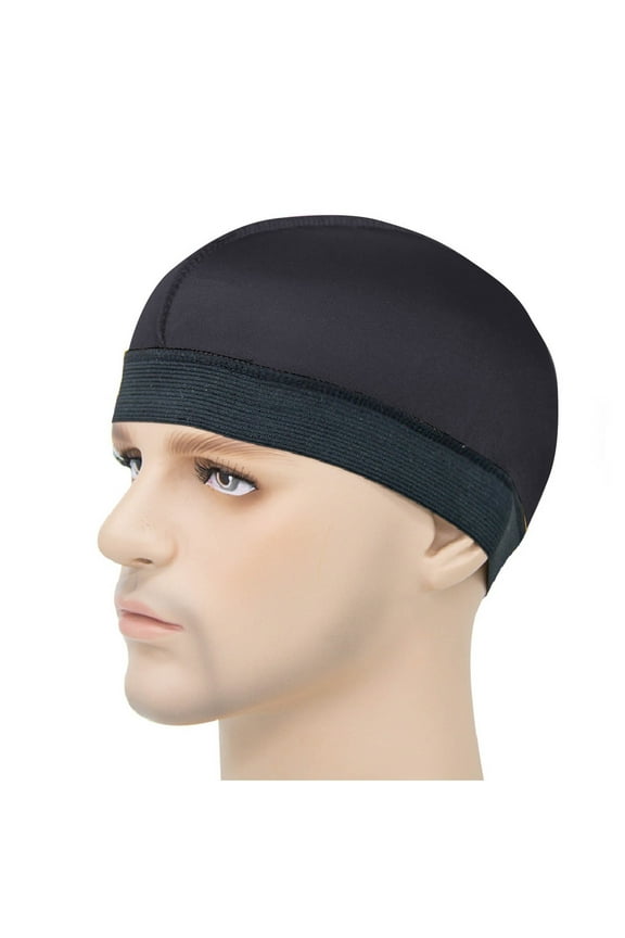 Men's Solid Color Elastic Sleep Cap for Hair Protection and Comfort