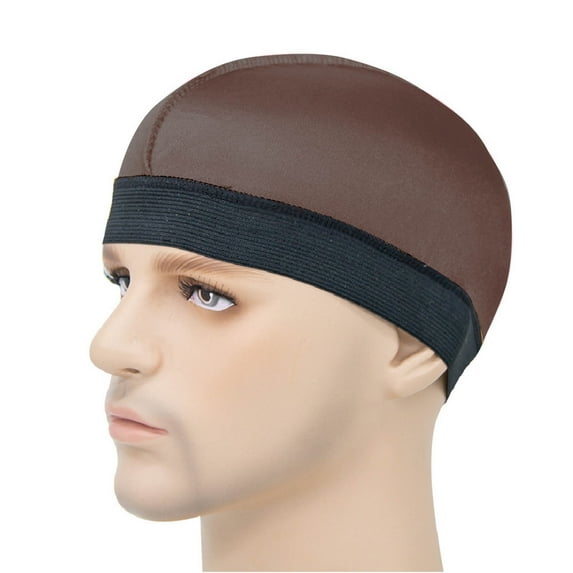 Men's Solid Color Elastic Sleep Cap for Hair Protection and Comfort