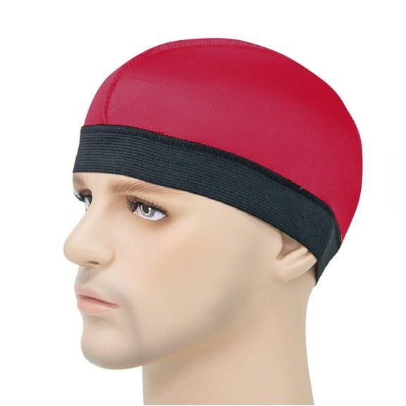 Men's Solid Color Elastic Sleep Cap for Hair Protection and Comfort