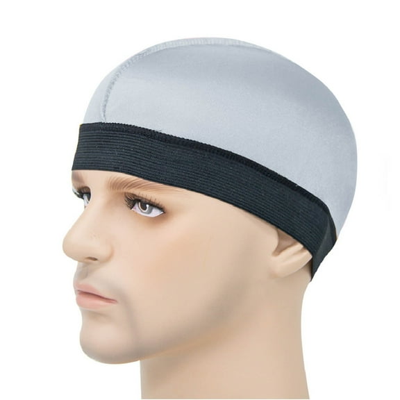 Men's Solid Color Elastic Sleep Cap for Hair Protection and Comfort