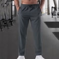 thumbnail image 1 of Men's Solid Color Elastic Waist Casual Pants with Drawstring and Pockets, 1 of 5