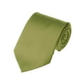 thumbnail image 1 of Men's Solid Color Extra Long XL Necktie, Olive Green, 1 of 1