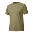 thumbnail image 1 of Men's Solid Color Fitness T-Shirt Slim Fit Breathable Workout Shirt for Gym Running Sports Activewear Summer Tee Men's Lightweight Crewneck Tee Tops, 1 of 2