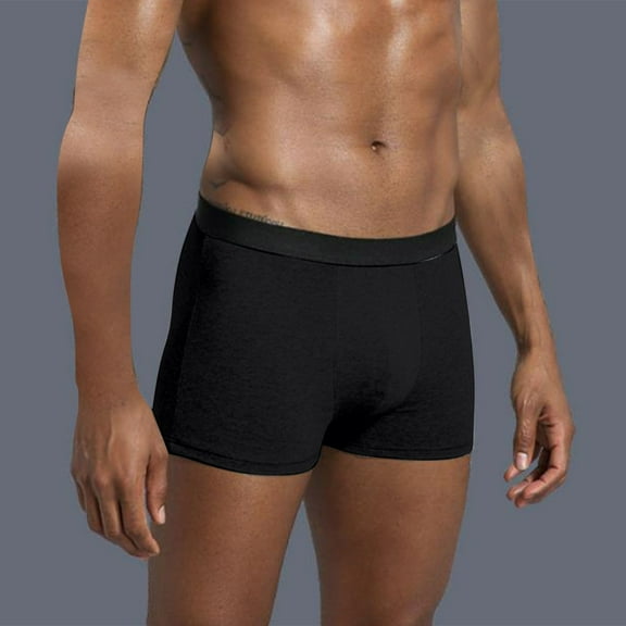 Men's Solid Color Flat Angle Elongated Opening Underwear, Comfortable and Breathable Briefs for Daily Wear and Sports, Limited Time Offer Under 10 Dollars