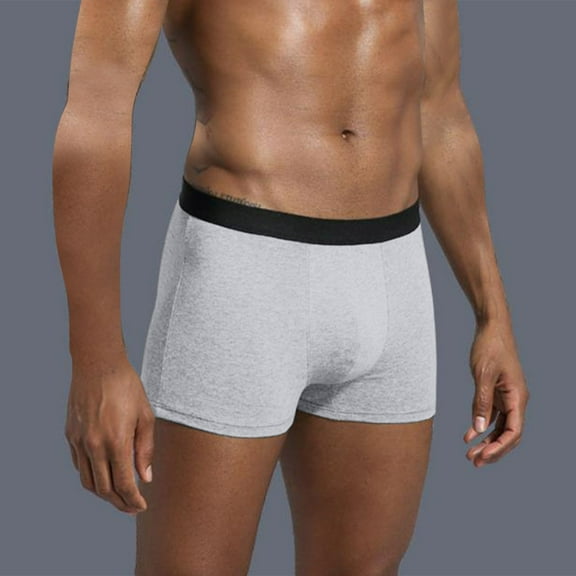 Men's Solid Color Flat Angle Elongated Opening Underwear, Comfortable and Breathable Briefs for Daily Wear and Sports, Limited Time Offer Under 10 Dollars