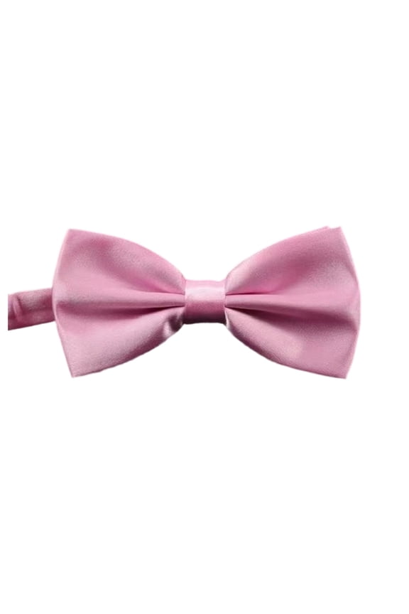 Men's Solid Color Formal Bow Tie Men's Solid Color Bow Tie For Suit Shirt Elegant Bowtie For Parties And Weddings Pink - One Size