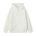 thumbnail image 1 of Men's Solid Color Hooded Cardigan Loose Casual Button Down Long Sleeve Hooded Sweater, 1 of 7