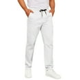 thumbnail image 1 of Men's Solid Color Jogger Scrub Pants Elastic Waistband Drawstring Tie Slim Fit Sport Pants, 1 of 6