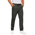 thumbnail image 1 of Men's Solid Color Jogger Scrub Pants Elastic Waistband Drawstring Tie Slim Fit Sport Pants, 1 of 6