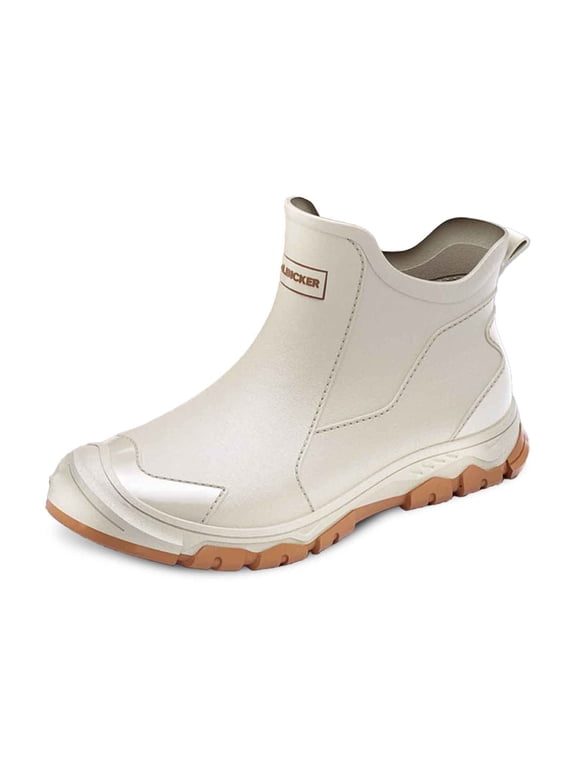 Men's Solid Color Low-Top Rain Shoes Waterproof Outdoor Water Footwear