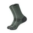 thumbnail image 1 of Men's Solid Color Medium Crew Socks, All Season Casual Soft Socks for Daily Wear, Comfortable Ankle Socks for Work, Sports and Leisure Activities, Multi-Pack Basic Socks for Men - Green, 1 of 7