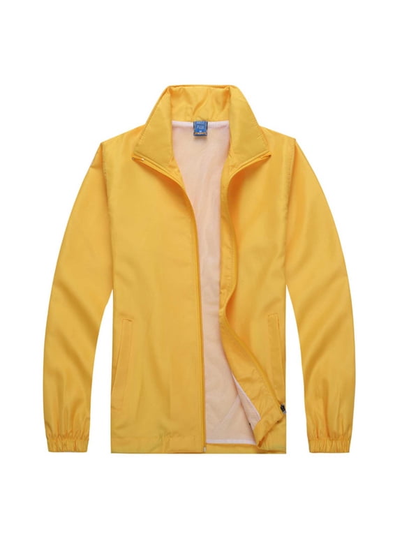 Men's Solid Color Mesh Sport Zipper Jacket Long Sleeve Outerwear Jackets for Men Lightweight Summer Hiking Jacket
