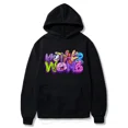 thumbnail image 1 of Men's Solid Color Printed Hooded Sweatshirt With "MOTHER WOMB" Graffiti & Cartoon Graphic Comfortable Soft Long Sleeve Tops Unisex Casual Hoodie, 1 of 6
