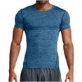 thumbnail image 1 of Men's Solid Color Quick-Dry Athletic Short Sleeve T-Shirt for Exercise and Casual Wear, 1 of 8