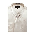 thumbnail image 1 of Men's Solid Color Satin Dress Shirt Tie and Hanky Set, 1 of 1