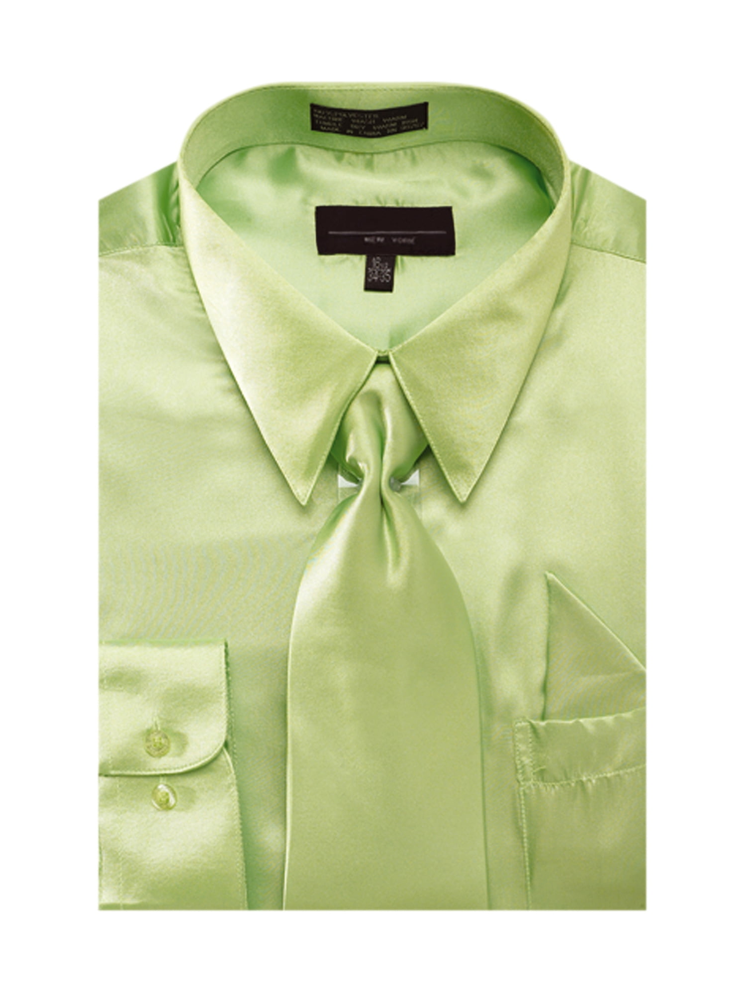 slim fit dress slacks Hisdern Men's Mint Green Dress Shirt with Contrast Collar for Casual L