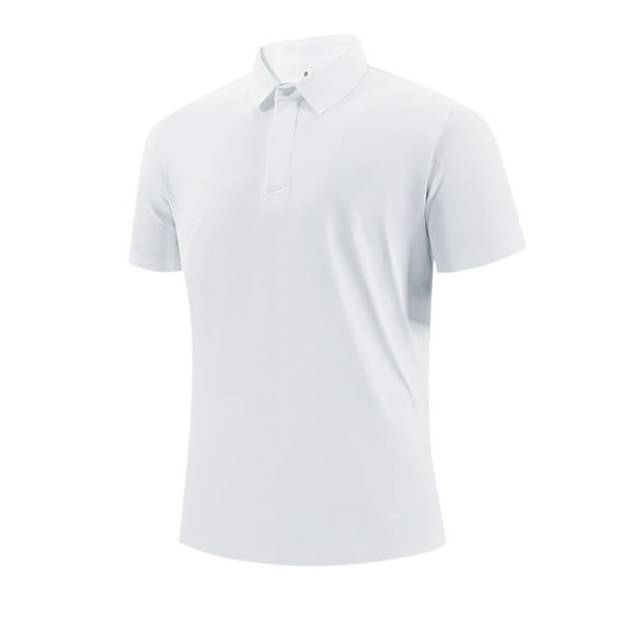 Men's Solid Color Short Sleeve Casual Shirt for Running Sports and Everyday Wear