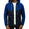 thumbnail image 1 of Men's Solid Color Spliced Long Sleeved Hooded Zipper Cardigan Sweater Jacket,Sweatshirts for Men Trendy Warm Hooded Sweatshirt Tops for Women 2025, 1 of 3