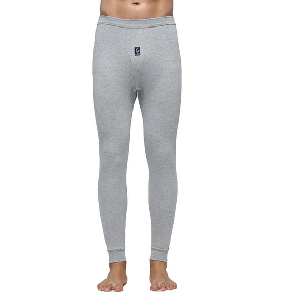 Men's Solid Color Sports Leggings - Elastic Comfort Long Pants - Cotton Blend, M-XXXL Sizes - Suitable for Fitness/Sleepwear