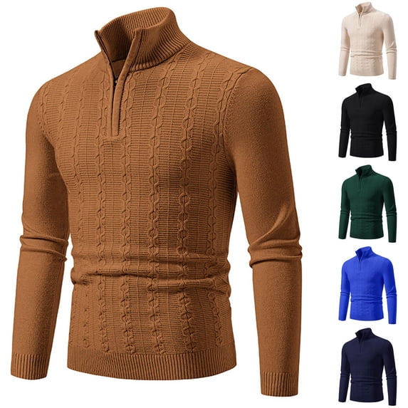 Men's Solid Color Stand Collar Pullover Long Sleeve Sweatshirt Pocket Top Casual Sports Streetwear Daily Essential Gift for Him | JASKFLY,Army Green L