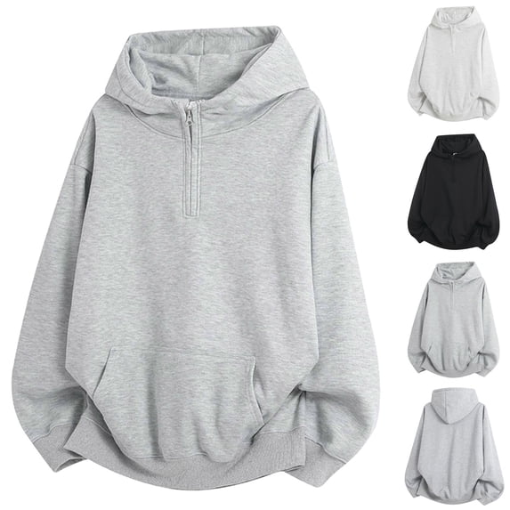Men's Solid Color Stand Collar Pullover Long Sleeve Sweatshirt Pocket Top Casual Sports Streetwear Daily Essential Gift for Him | JASKFLY,White XL