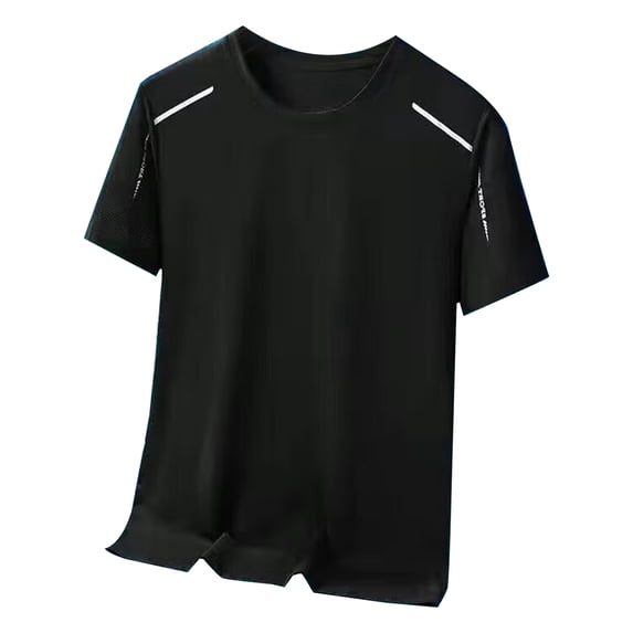 Men's Solid Color T-Shirts Polyester Casual Outdoor Relaxed Fit Summer