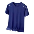 thumbnail image 1 of Men's Solid Color T-Shirts Polyester Casual Outdoor Relaxed Fit Summer, 1 of 2