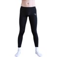 thumbnail image 1 of Men's Solid Color Thermal Double Sided Brushed Fleece Base Layer Slim Warm Leggings Compression Pants, 1 of 3