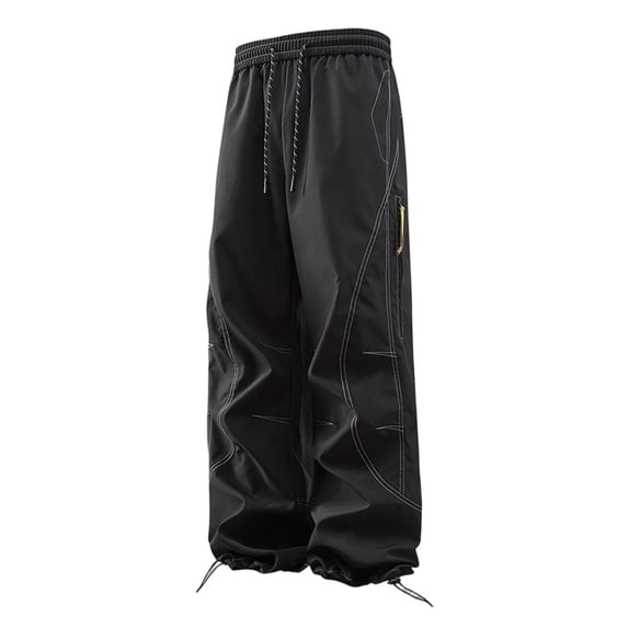 Men's Solid Color Windproof Hiking Pants for Casual Outdoor Wear and Work