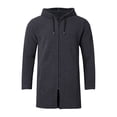thumbnail image 1 of Men's Solid Color Winter Hooded And Heavy Knit Sweater Coat, 1 of 2