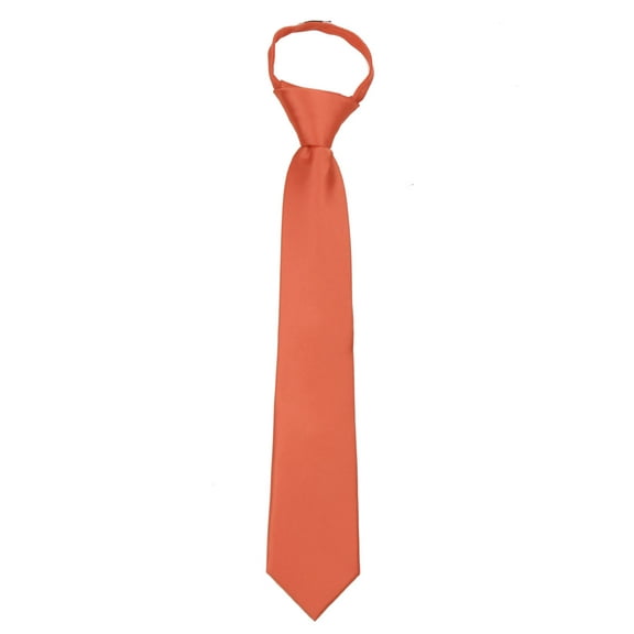 Men's Solid Color Zipper Necktie Ties - Many Colors Available
